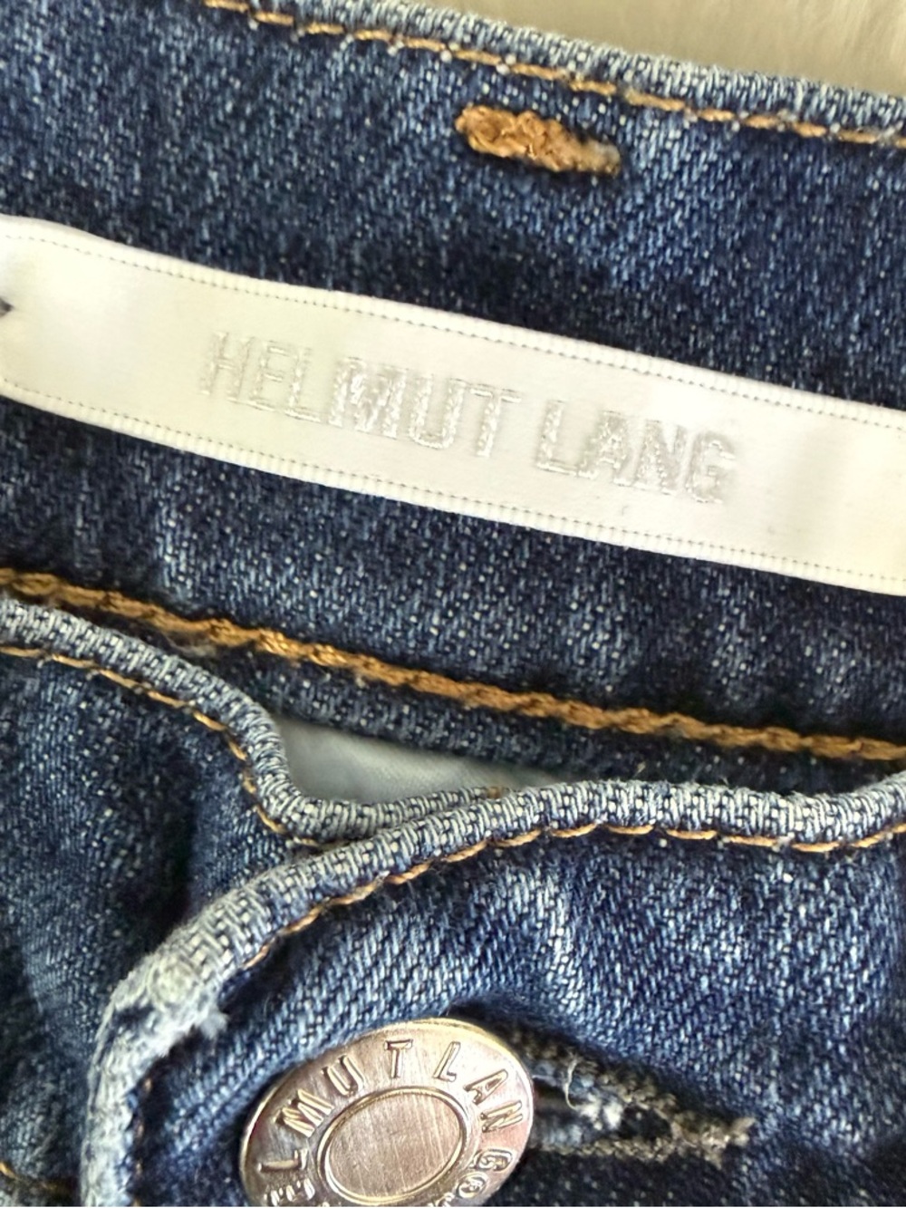 Helmut Lang Indigo Femme Hi Bootcut Jeans Dark Wash Size 25 - Picture 8 of 9